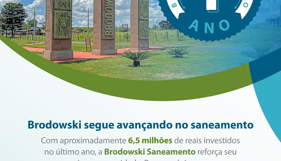 Avanços em abastecimento, tecnologia e engajamento comunitário marcam um ano da Brodowski Saneamento